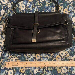 Coach Pinnacle Eva Lake Leather Satchel Shoulder Bag - Restored Black